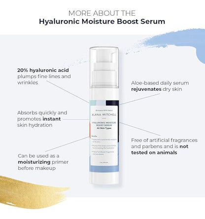 Alana Mitchell Anti-Aging Peptide Eye Cream Hyaluronic Moisture Boost Serum