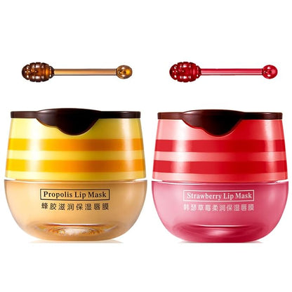 2 Pcs Lip Balm Honey Pot,Honey Wrinkle