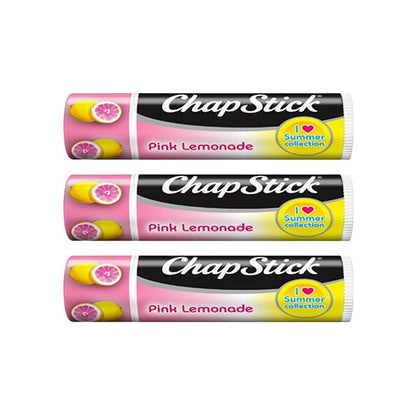 Pink Lemonade Chapstick 3-Pack. Includes Bonus Bundle