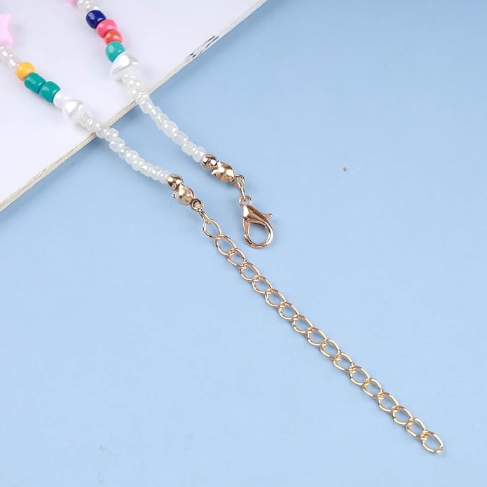 Vintage Seed Bead Choker Necklace Pearl