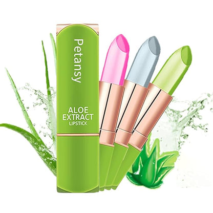 Petansy 3 Packs Aloe Vera Lipstick, Lips Moisturizer Long
