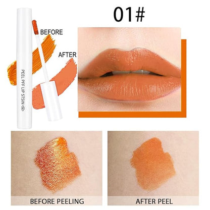 2Pcs Lip Stain Peel Off Kit,Matte Magic Lip Magic