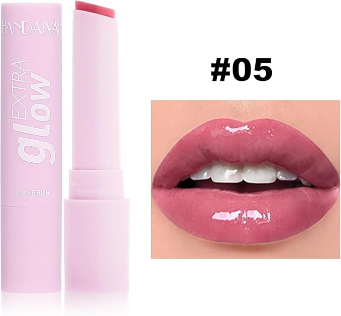 3 Pcs/Set Plumping Lip Gloss Stick, Glass Shine Lipstick Super Moisturizing Lip Color Hydrating Glossy Tinted Balm, Plumps/ Nourishes Lips, Non-Sticky High Shine Smooth Lip Color Balm (Color 04 05 08)