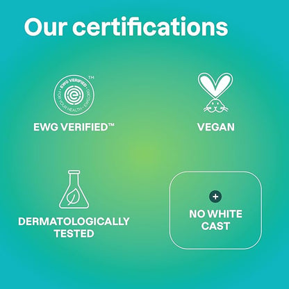 ATTITUDE Mineral Sunscreen with Zinc Oxide, SPF 30, EWG Verified, Broad Spectrum UVA/UVB Protection, Dermatologically Tested, Vegan, Unscented, 5.2 Ounces