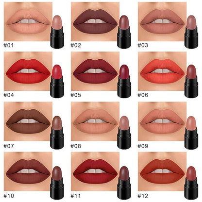 12Pcs Mini Capsule Makeup Lipstick Pills Mini Set Lipstick