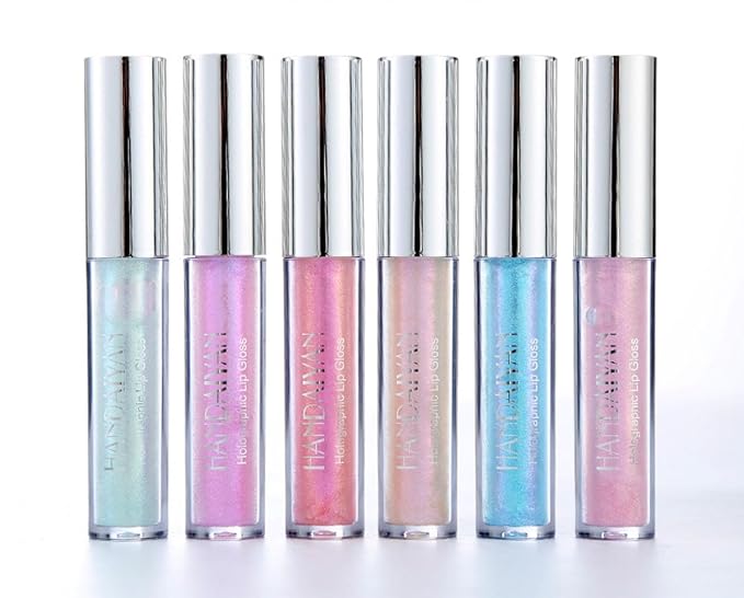 MAEPEOR Glitter Liquid Lipsticks Set 6 Colors Diamond Shimmer Metallic Lipstick Waterproof Long Lasting Makeup Kit Face Eye Glow Shimmer Shinning Lip Gloss Set (Set 01)