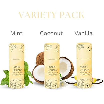 Natural Honey Lip Balm - 100%-grassfed oz)