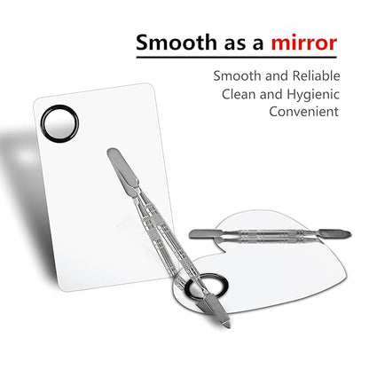 Upgrade Mixing Makeup Palette, Heart Stainless Steel Cosmetic