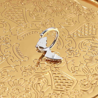 Gothic Bat Cuff Earrings Gold Bat