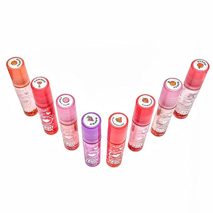 Amuse Cosmetics Roll On Rollerball Kissing Fruit Lip Gloss Strawberry Apple Grape Cherry Peach Orange Gum (Strawberry)