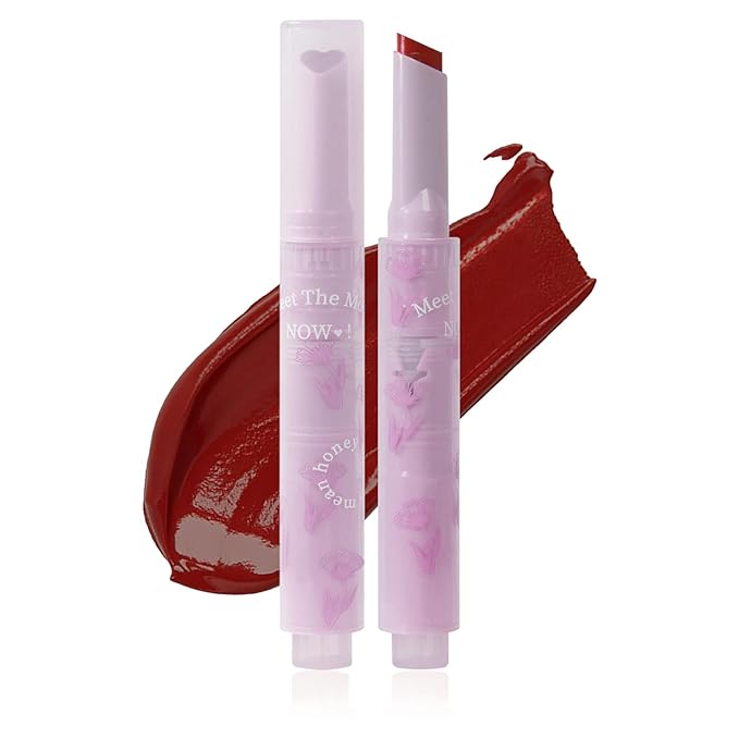 Jelly Lipstick, Tinted Lip Gloss Heart Shape Lip Glaze, Moisturizing and Hydrating Glossy Lip Gloss Lip Balm, High-shine Finish Lip Makeup Lip Pen for Nourished, Fuller-looking Lips (#06)