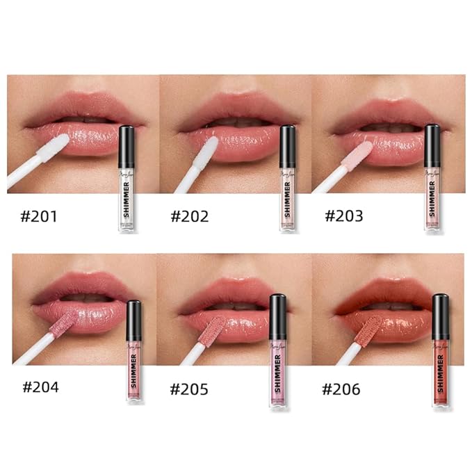 Shimmer & Hydrating Lip Gloss Set With Hyaluronic Hydrating