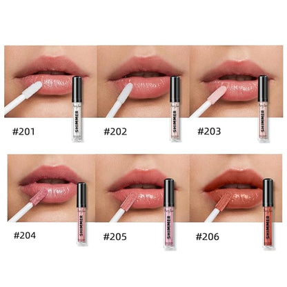 Shimmer & Hydrating Lip Gloss Set With Hyaluronic Hydrating