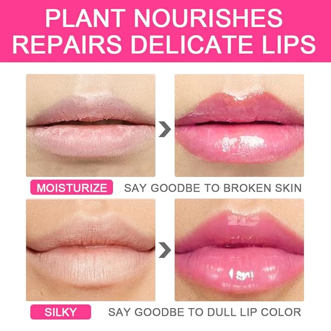 BINGBRUSH Roller Lip Glaze Mirror Lip Gloss, Plumping Magic Mood Lipstick Lip Glaze, High-Shine Clear Lip Stain Lip Balm Lip Care, Longlasting Moisturizing Lip Glow Oil (1Pc 03# Cherry)