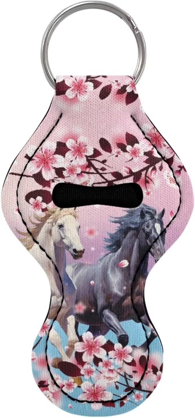 Chapstick Holder Keychain for Lipstick Lip Girls