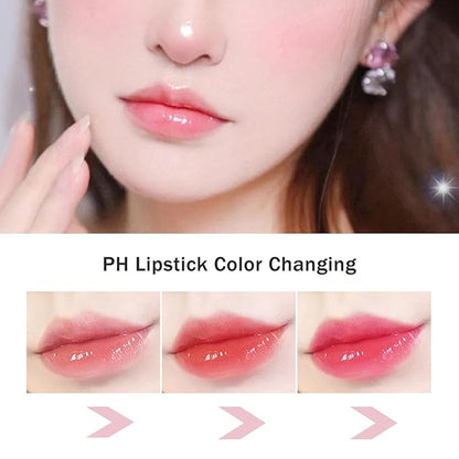 Crystal Jelly Flower Color Changing Lipstick, Ph Lipstick Changing