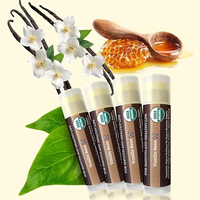 USDA Organic Lip Balm 4-Pack by