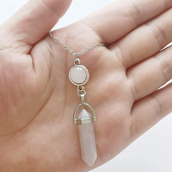 Turquoise Crystal Necklace for Women Hexagonal