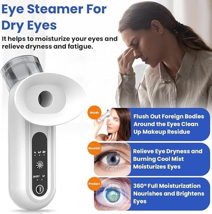 Eye Mist Steam Sprayer for Relief Dry Eyes, Eye Treatment, Portable Heated Eye Masks, Mini Eye Moisturizing Cleaning Soothing Steamer