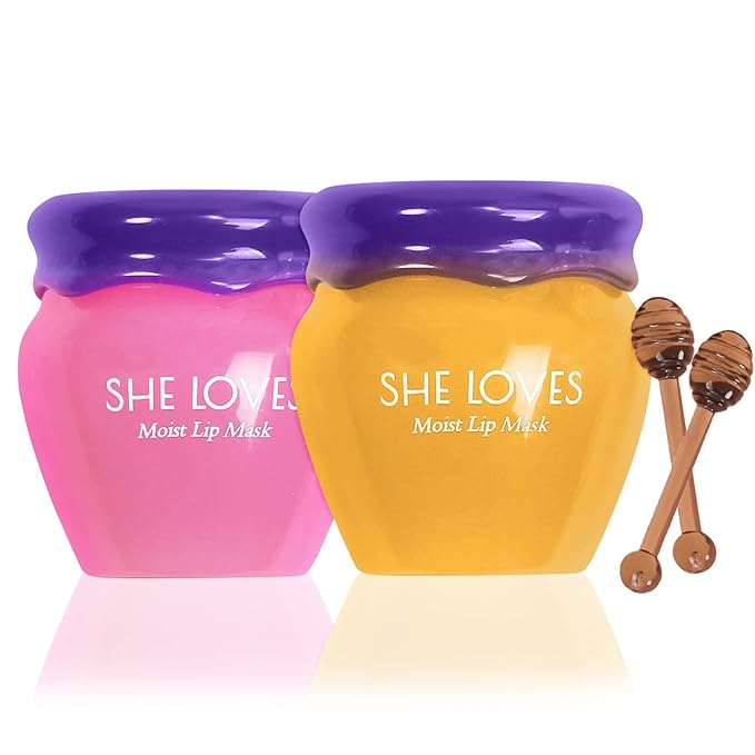 2PCS Honey Pot Lip Balm, Lip Sleeping