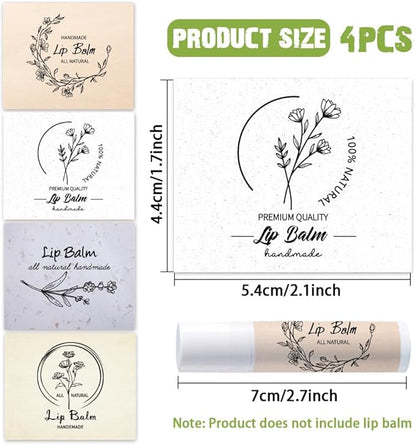 OLYCRAFT 100Pcs 4 Style Lip Balm