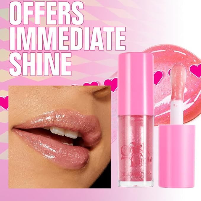 Jelly Lipstick Hydrating Lip Glow Oil, Plumps Moisturizing Hydrating