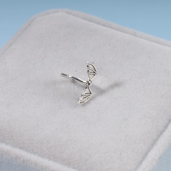 Gothic Bat Cuff Earrings Gold Bat