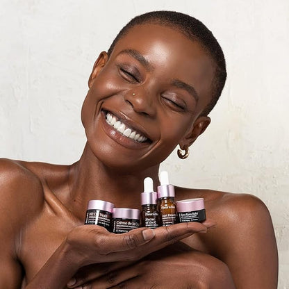 Fleur & Bee Skincare Set, Discovery Set, 5 Deluxe Minis Moisturizers, Serums, Eye Cream | Skin Care Gift Set Vegan & Cruelty-Free | Travel Friendly