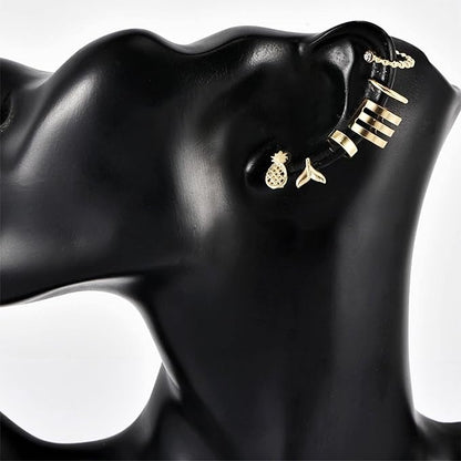 Bohemia Pineapple Mermaid Tail Studs Earrings