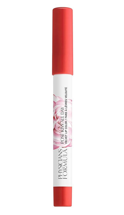 Physicians Formula Rosé Kiss All Day Velvet Lipstick Lip Color Makeup, Red Hot Lips | Dermatologist Tested, Clinicially Tested