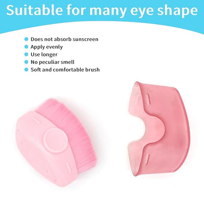 Dohia Sunscreen Applicator for Kids Sunblock Buddy with Protective Caps Makeup Brushes un Lotion Applicator Sun Cream Brush ST1-DGHZS (Pink)
