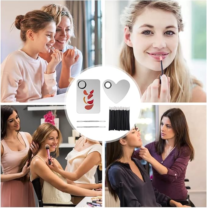 Makeup Palette Lipstick Applicator with Spatula Lip Gloss