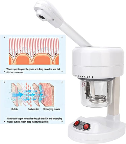 Facial,Beauty Facial Steamer, Beauty Salon Spa Humidifier, Hot Mist Humidifier Portable Beauty Salon Hydrating Moisturizing Spray Machine Improving Facial Skin or Dry Hair