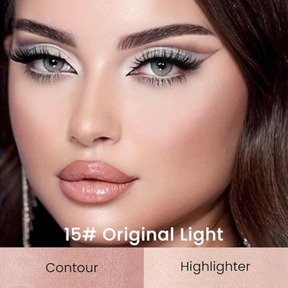 Kaely 2in1 Cream Bronzer Highlighter Stick,Face Shaping Contouring Shades Makeup,15