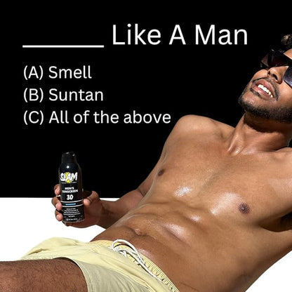 SLAM WoodsMan & BeachMan Bundle - Men's Scented Sunscreen, Sunscreen Spray, Water Resistant Sunscreen, Paraben Free, Broad Spectrum UVA/UVB Sunscreen (Large, 50, Sun Protection Factor (SPF))