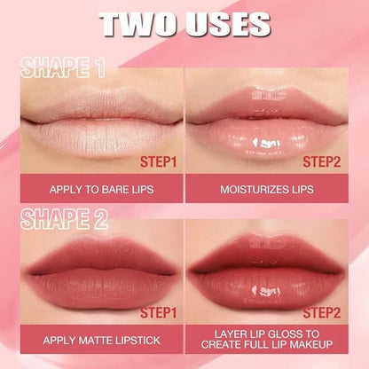 3 Colors Tinted Plumping Lip Oil Gloss Set, Plumping