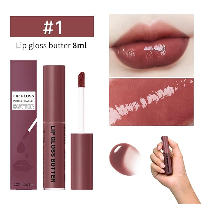 MAEPEOR Butter Lip Gloss 13 Colors Moisturizing Non-Sticky Gloss
