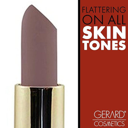 Gerard Cosmetics Lipstick Underground | Mauve Grey Lipstick with Luxe Satin Finish | Highly Pigmented, Smooth Formula with Hydrating Ingredients | Long Lasting | Cruelty Free & Made in USA