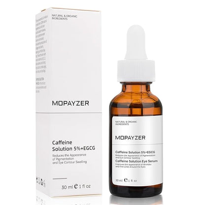 Caffeine Solution 5% + EGCG, Caffeine Eye Serum For Moisturizing, Targets Dark Circles & Puffiness, 2 PCS Natural Under Eye Serum For Facial Wrinkles & Fine Lines.