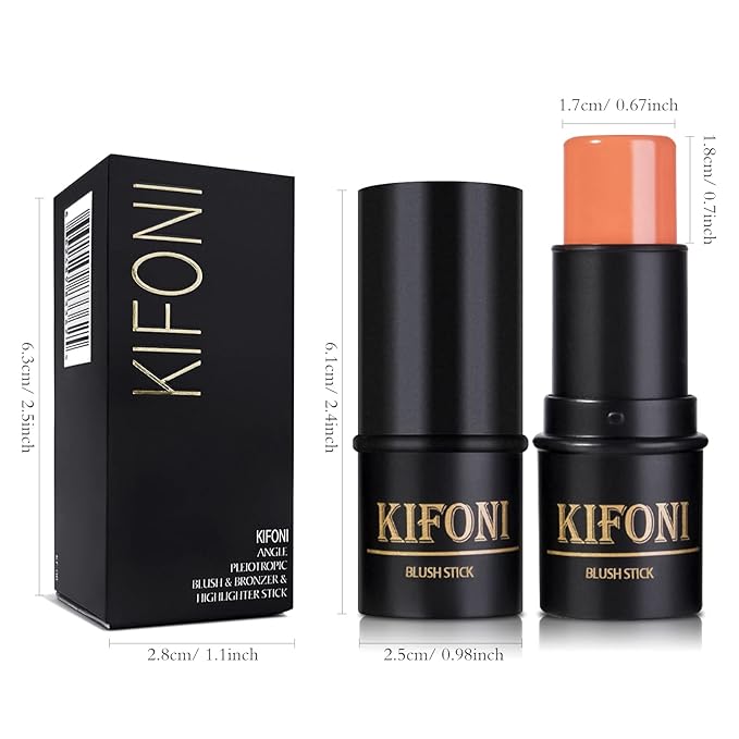 2 Pcs Cream Blush Stick Makeup Kit, Natural