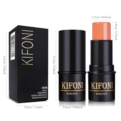 2 Pcs Cream Blush Stick Makeup Kit, Natural