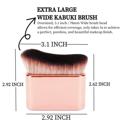 Body Makeup Brush, Self Tanner Brush, Kabuki Brush for Body, Tanning Brush for Tan, Body Makeup Brush for Leg, Bronzer Brush Makeup Brush, Fake Tan Tanning Brush (Pink Rose Gold)