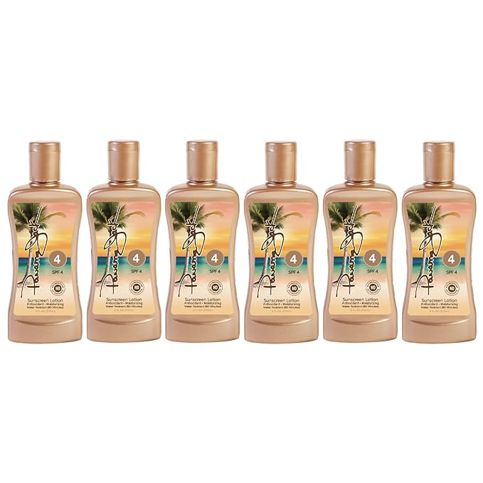 Panama Jack Sunscreen Tanning Lotion - SPF 4, PABA, Paraben, Gluten & Cruelty Free, Antioxidant Moisturizing Formula, 6 FL OZ (Pack of 6)