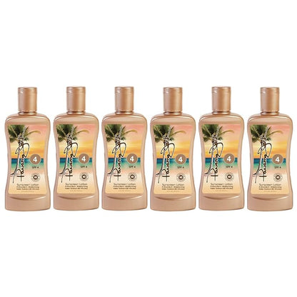 Panama Jack Sunscreen Tanning Lotion - SPF 4, PABA, Paraben, Gluten & Cruelty Free, Antioxidant Moisturizing Formula, 6 FL OZ (Pack of 6)