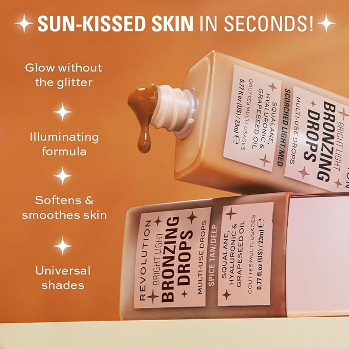 Revolution, Bright Light Blush Drops, Infused with Hyaluronic