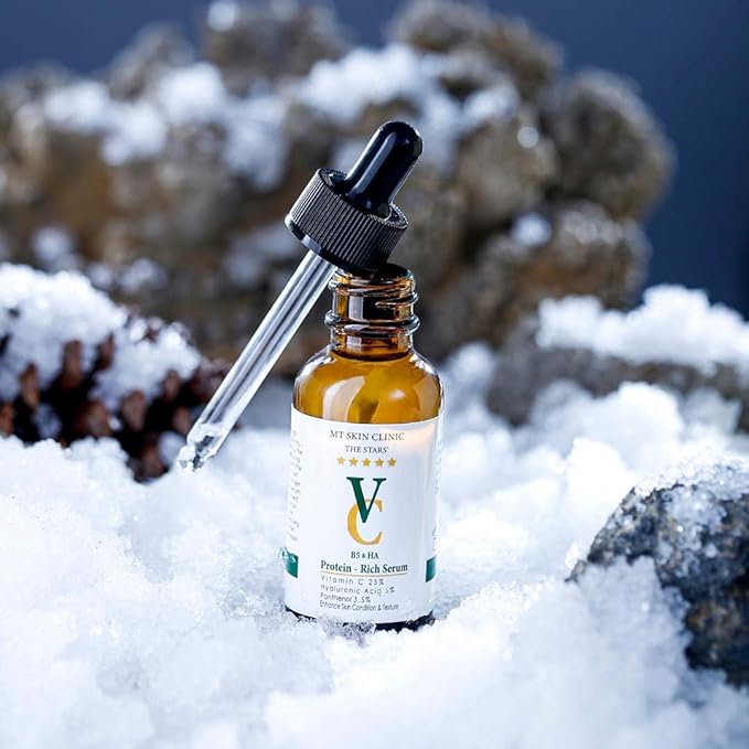 Pro Advanced Hyaluronic Acid Serum for Face, Glow+ Antioxidant Protein-Rich Face Lift Serum with Vitamin C, Niacinamide and B5 for Dry Skin Hydrating and Anti-Aging, 1oz