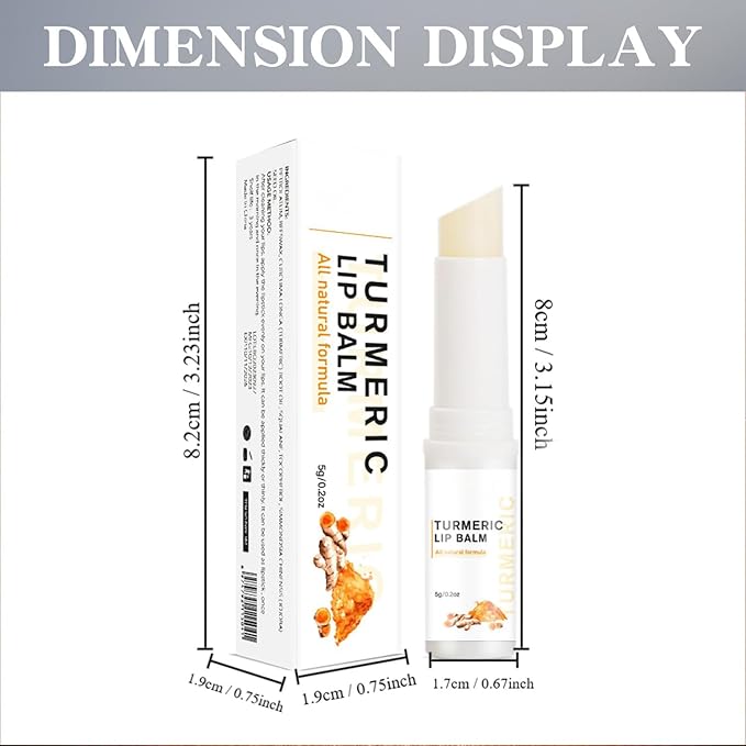 Organic Turmeric Lip Balm All-Day Moisturizing,