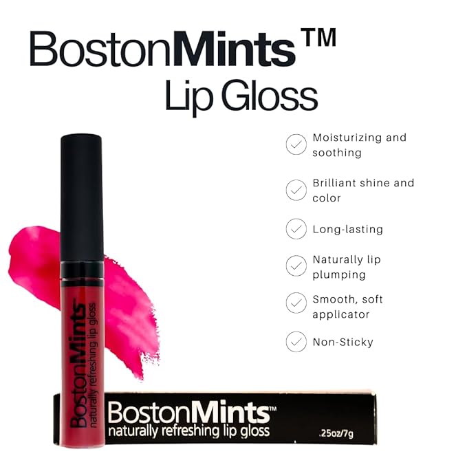 Go Sox! Lip Gloss (.25oz) - Naturally Refreshing Vegan Lip Gloss with Aloe and Vitamins C & E, Spearmint Extract