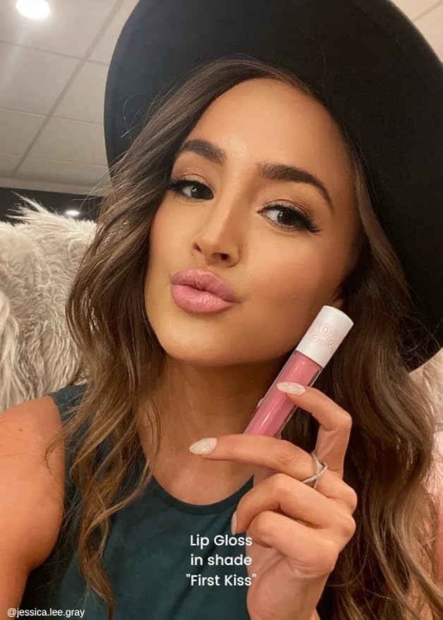 M2U NYC Lip Gloss, Lip Oil, Lip Gloss Set, Lipgloss, Clear Lip Gloss, Lip Makeup, Lip Plumper Gloss, Clear Lip Gloss, Multiple Colors (Cherry Blossom (pink with glitter))