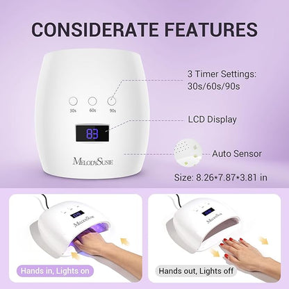 Melodysusie uv nail lamp, plus30t